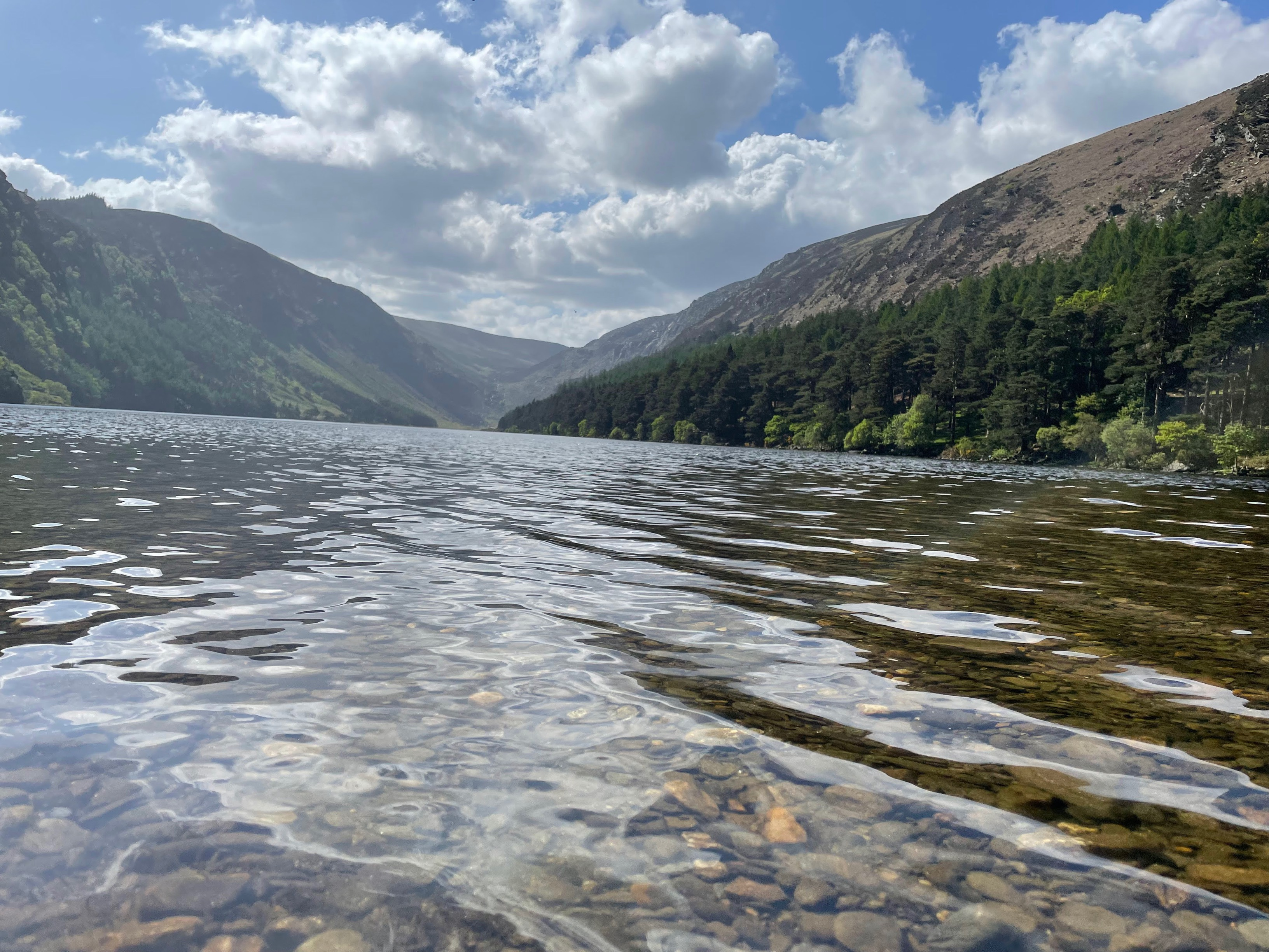 Beautiul River With Clouds